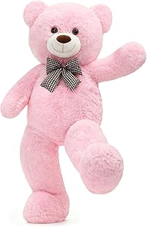 MorisMos Big Teddy Bear, 55inch Large Big Teddy Bear Plush, Lifesize Stuffed Animals Gifts for Girlfriend, Pink