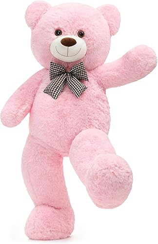 Miniatura 30 de MorisMos Oso de peluche gigante, blanco, regalos de peluche para novias, niñas, Navidad, día de San Valentín, 55 pulgadas Blanco,Marrón,Gris