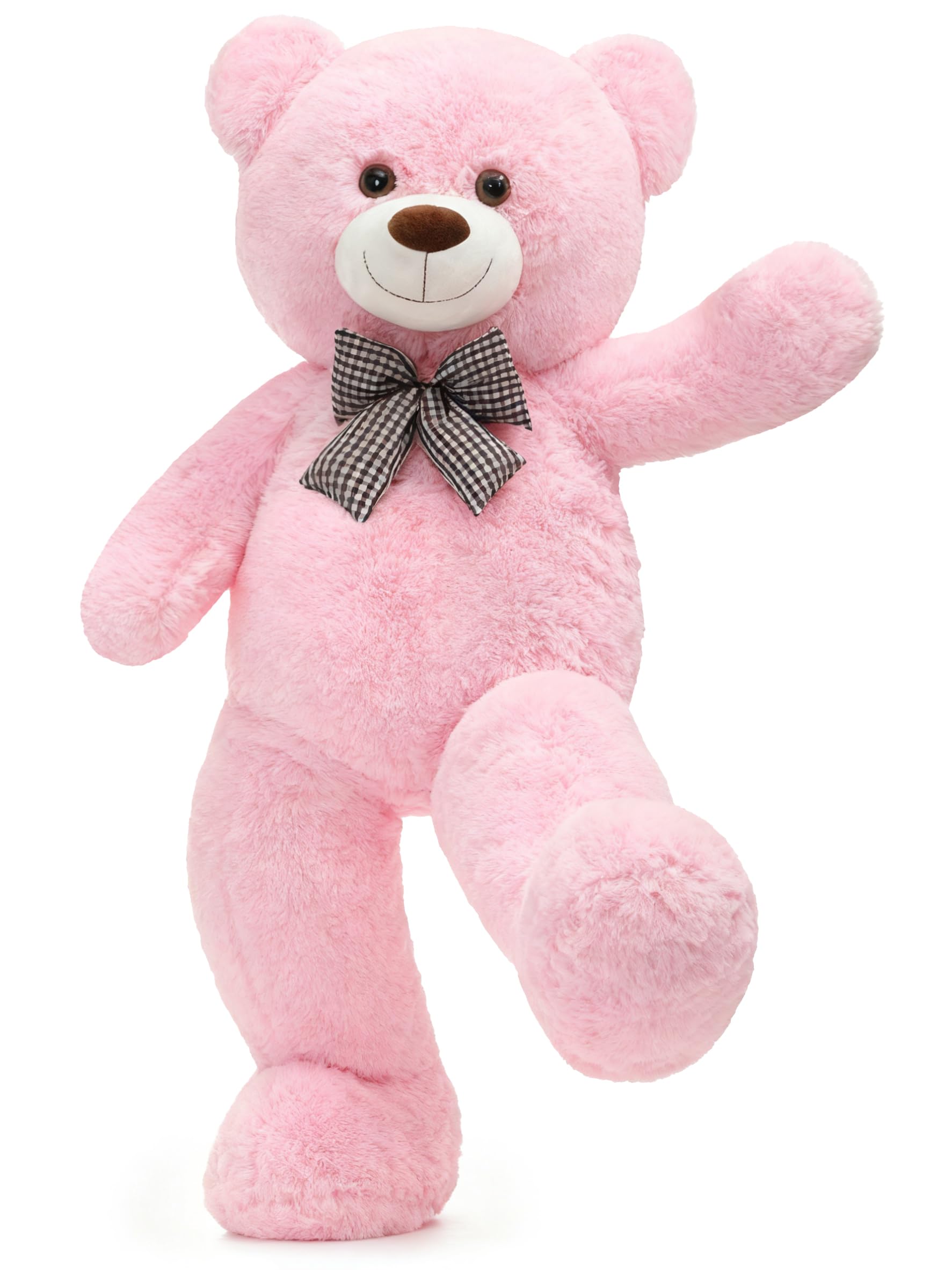 MorisMos Big Teddy Bear, 55inch Large Big Teddy Bear Plush, Lifesize Stuffed Animals Gifts for Girlfriend, Pink