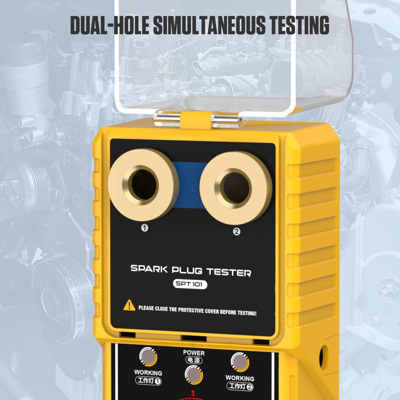 Utensili di accensione a candela SPT101 Automotive Candela Tester Rilevatore a doppio foro Accensione Candela Tester Analizzatore 110V/220V