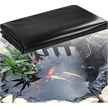 Pond Liner 4x4M/13x13FT HDPE Pond Skins for Outdoor Ponds, Waterproof UV Resistant Easy Cutting Preformed Underlayment for Waterfall, Fish or koi Pond, Fountains and Bed Planter,1mm/40mil