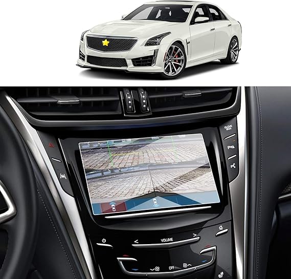 screen protector foils for 2015 2019 cadillac cts cue infotainment interface 8in navigation display tempered glass 9h hardness anti glare scratch hd