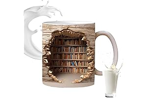 3D Bookshelf Coffee Mug: A Literary Haven for Your Morning Brew