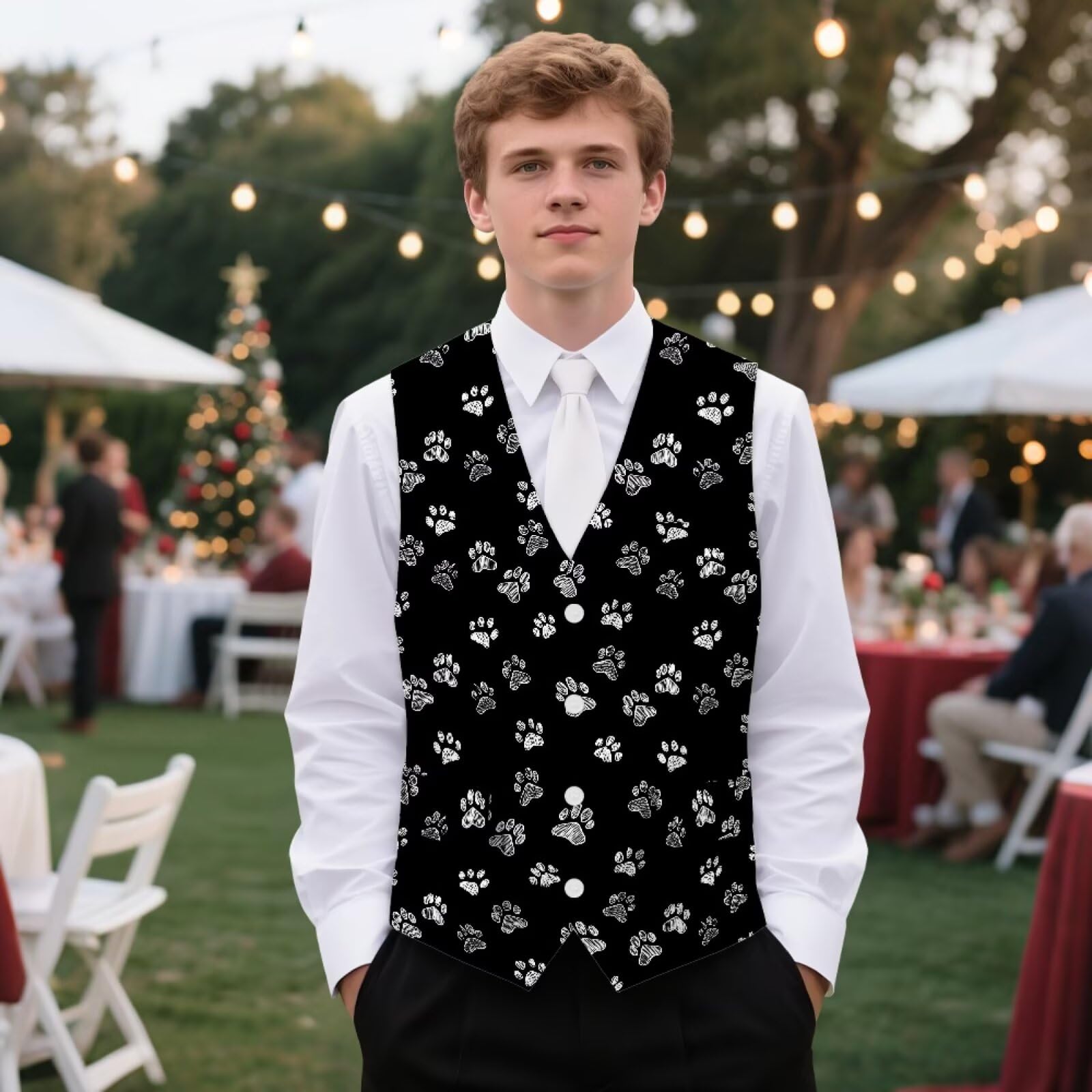 Chaleco de traje para hombre, para negocios, formal, sin mangas, cuello en V, para bodas, fiestas, tallas S-4XL