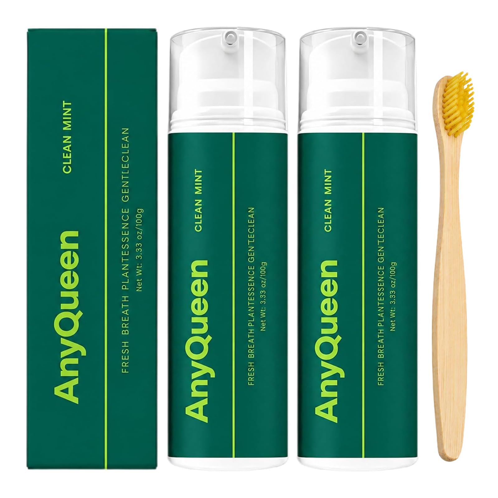 Anyqueen Pasta De Dientes Blanqueadora - Menta, Con Esencia Botánica