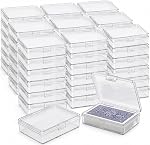 8PCS Playing Card Case Clear Plastic Gaming Game Card Case Holder Organizer, Small Card Box Hard Plastic Card Storage Box, Empty Trading Card Storage Box Compatible with Baseball Football Sports Cards