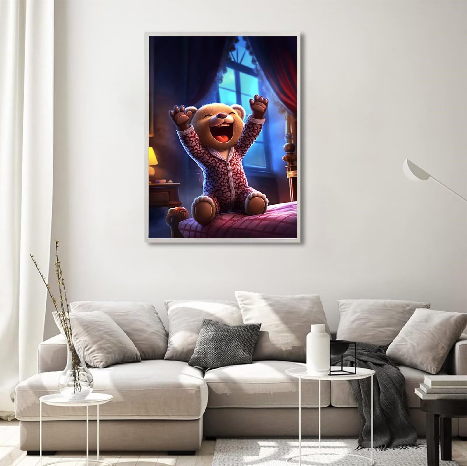 Diamond Painting Tragen, Zimmer Diamond Painting Erwachsene 5D Runder Full Drill Diamond-painting, DIY Kreuzstich Bastelset Kreativ Set für Erwachsene, Crystal Art Home Wand Dekor, 60x80cm, Model829