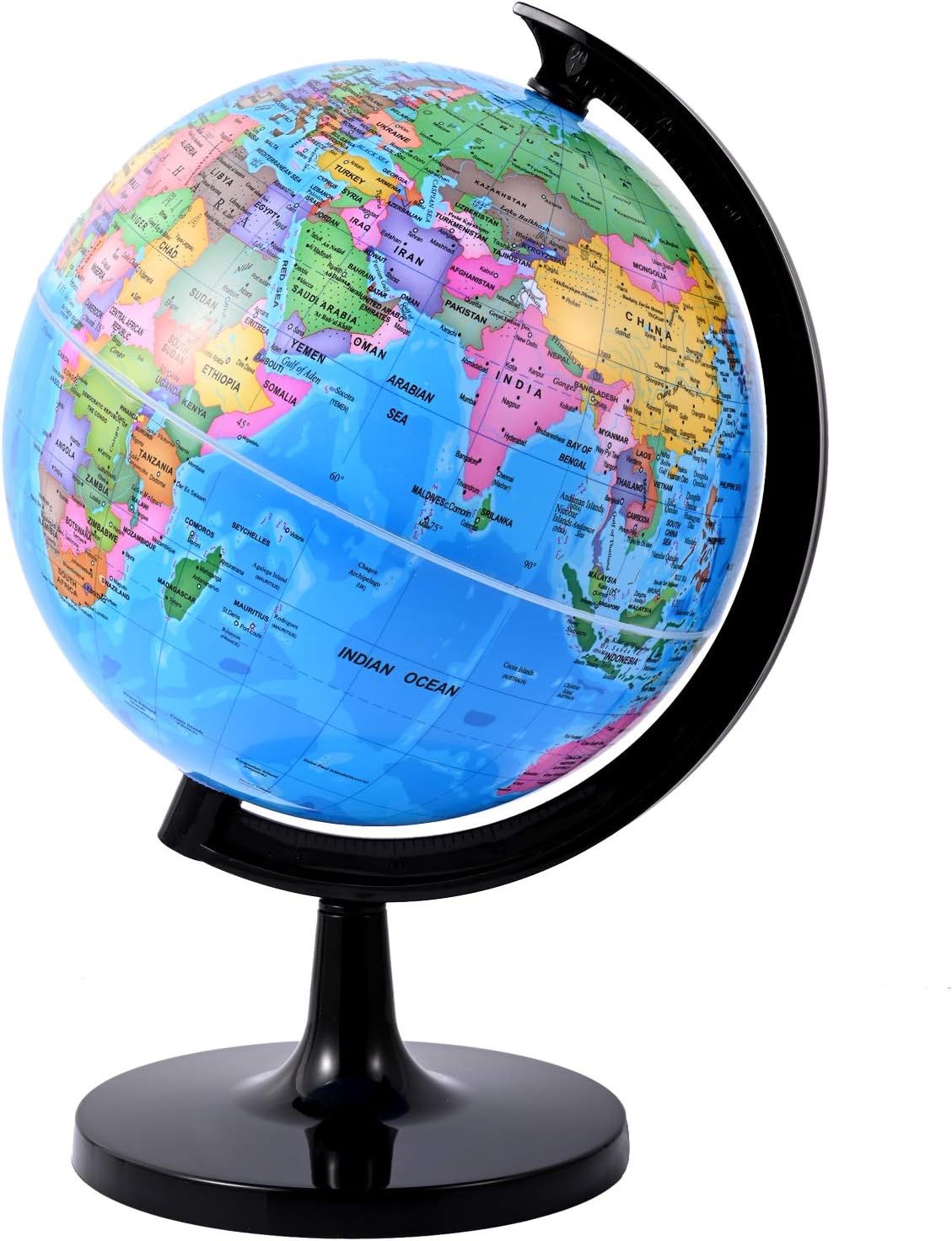 Wizdar 10'' World Globe for Kids Learning, DIY Assemble