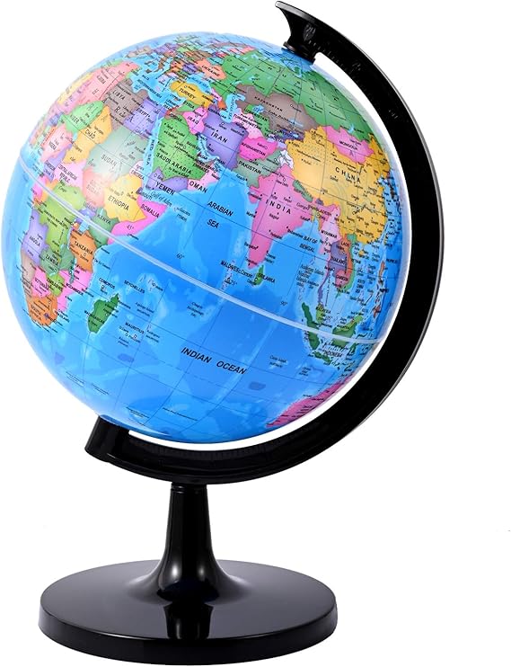 Wizdar 8'' World Globe for Kids Learning, DIY Assemble Educational Rotating World
