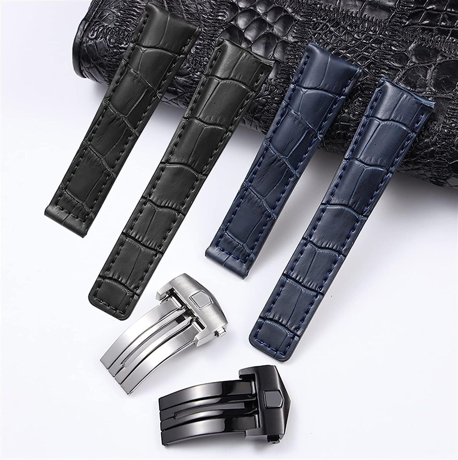 Echtes Leder -Uhr -Gurtarmband für Uhrbands Männer Armbanduhren Band 20mm 22 mm