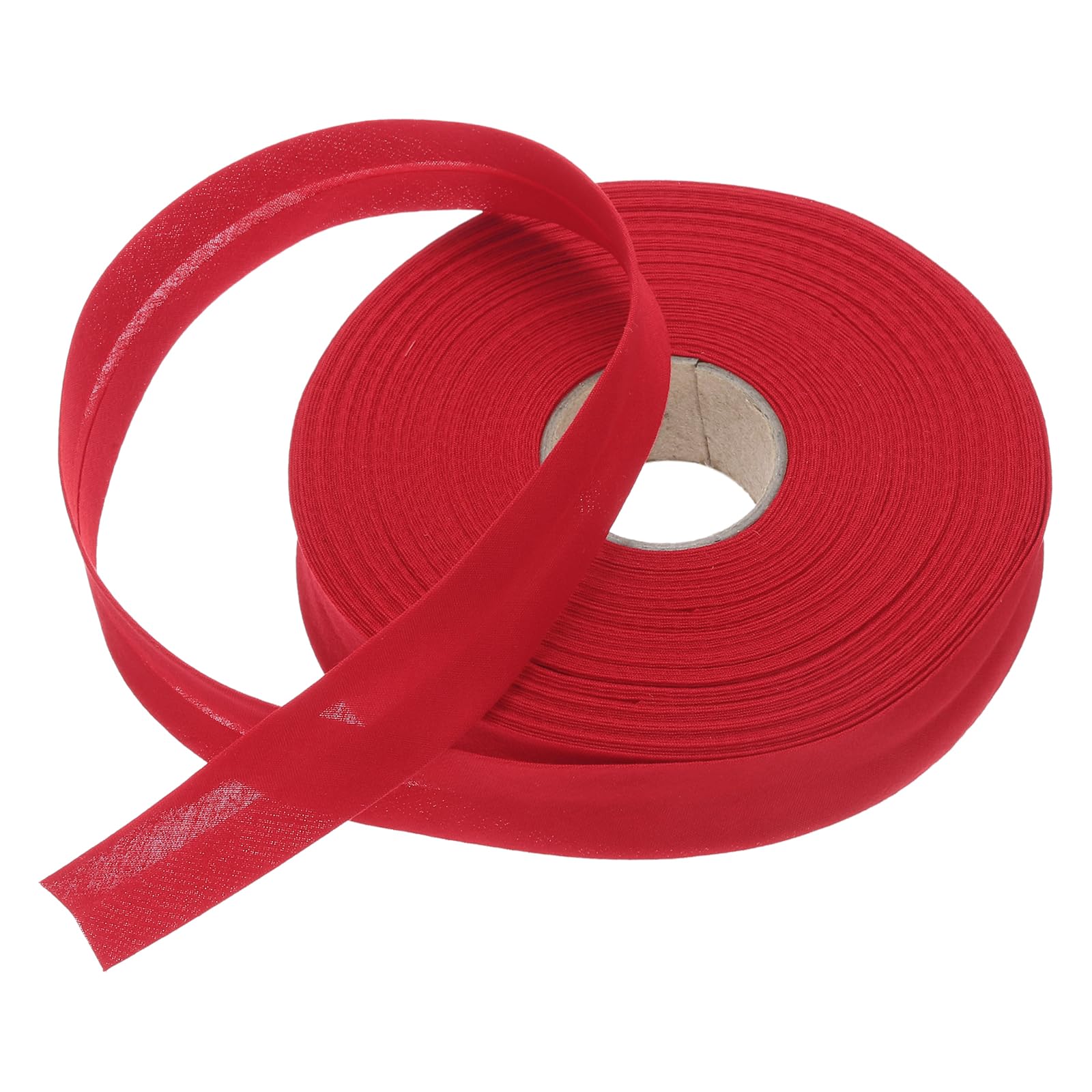 sourcing map 1 Inch Single Fold Bias Tape Polyester Continuous Bulk Bias Tape for Sewing,Seaming Quilting Hemming Binding Crafts (Wine Red 25 Yards)