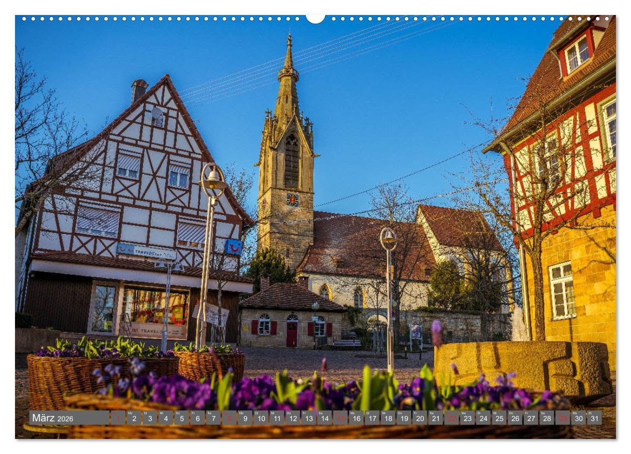 Impressionen aus Leinfelden-Echterdingen 2026 (hochwertiger Premium Wandkalender 2026 DIN A2 quer), Kunstdruck in Hochglanz