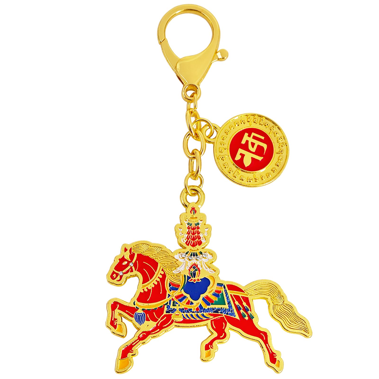 Amulet❤︎  2026 Feng Shui Victory Windhorse Amulet Keychain Symbols of