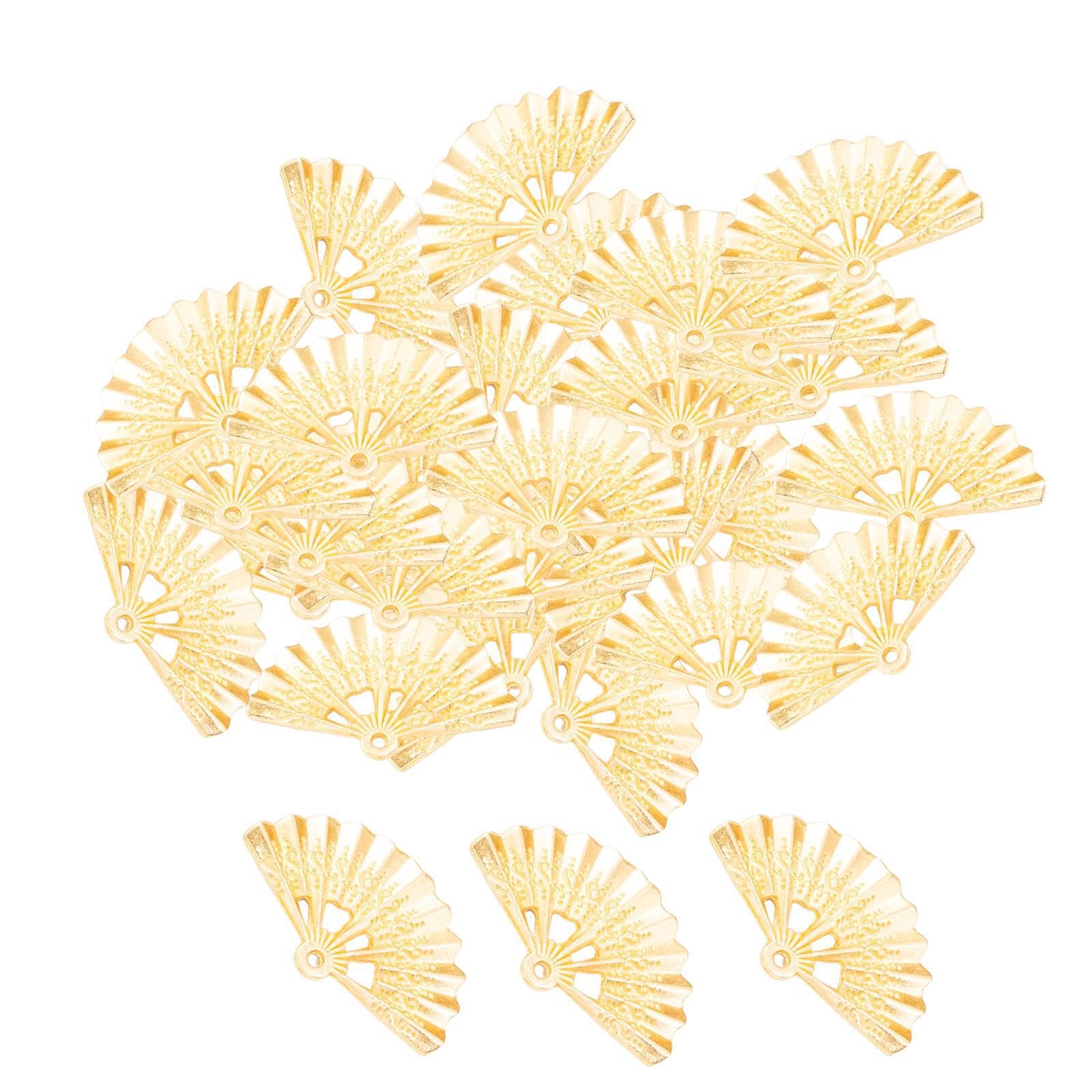 AUYXSSZ Fan Shaped Charms Zinc Alloy Jewelry Making Accessories Pendents Comfortable Wear Vintage Style Unique DIY Crafts Earrings Bracelets Chinese Fan