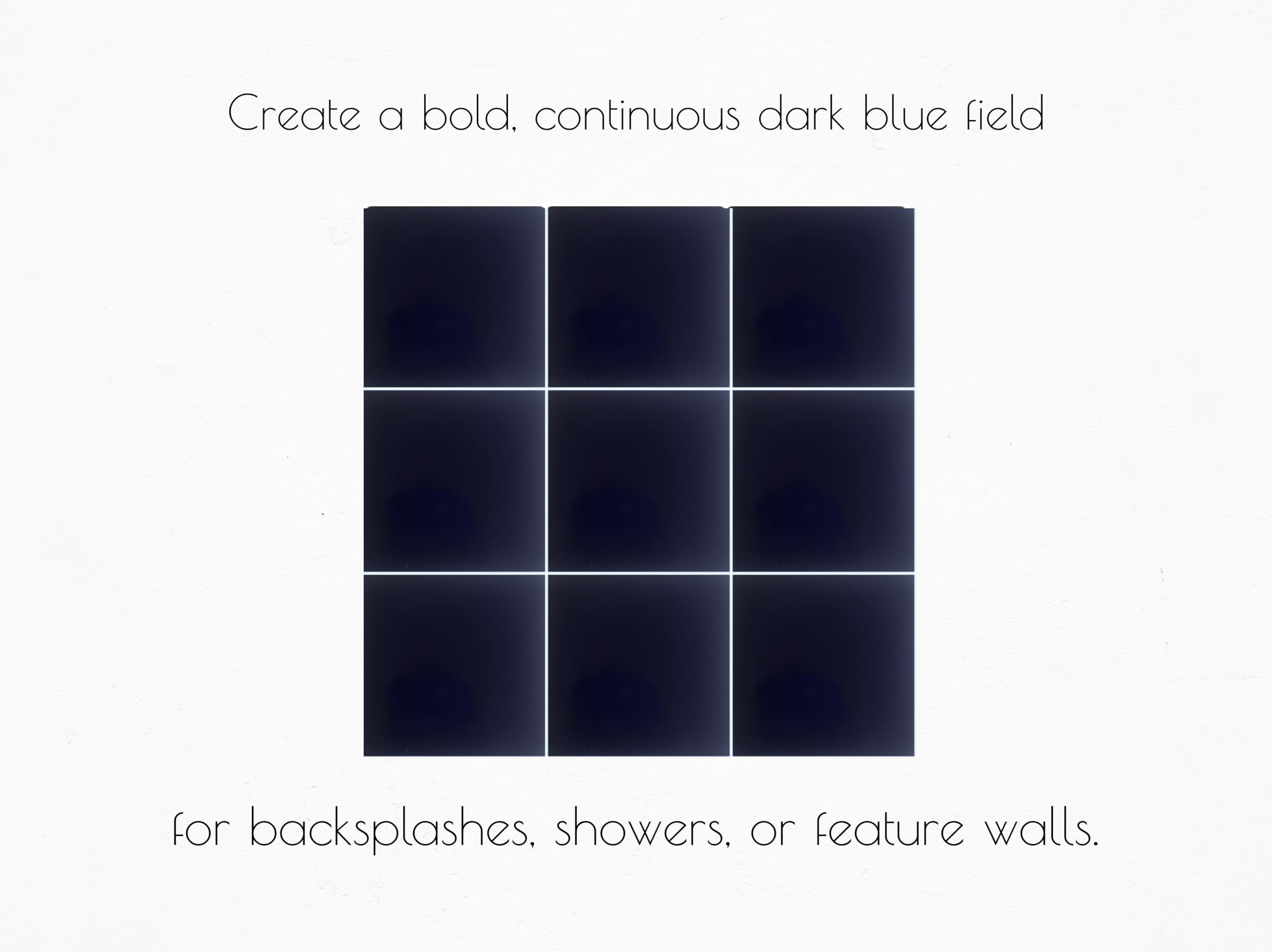 Piastrella Talavera color cobalto Midnight, 10,2 x 10,2 cm, realizzata a mano, color blu navy, finitura lucida, smaltata a mano