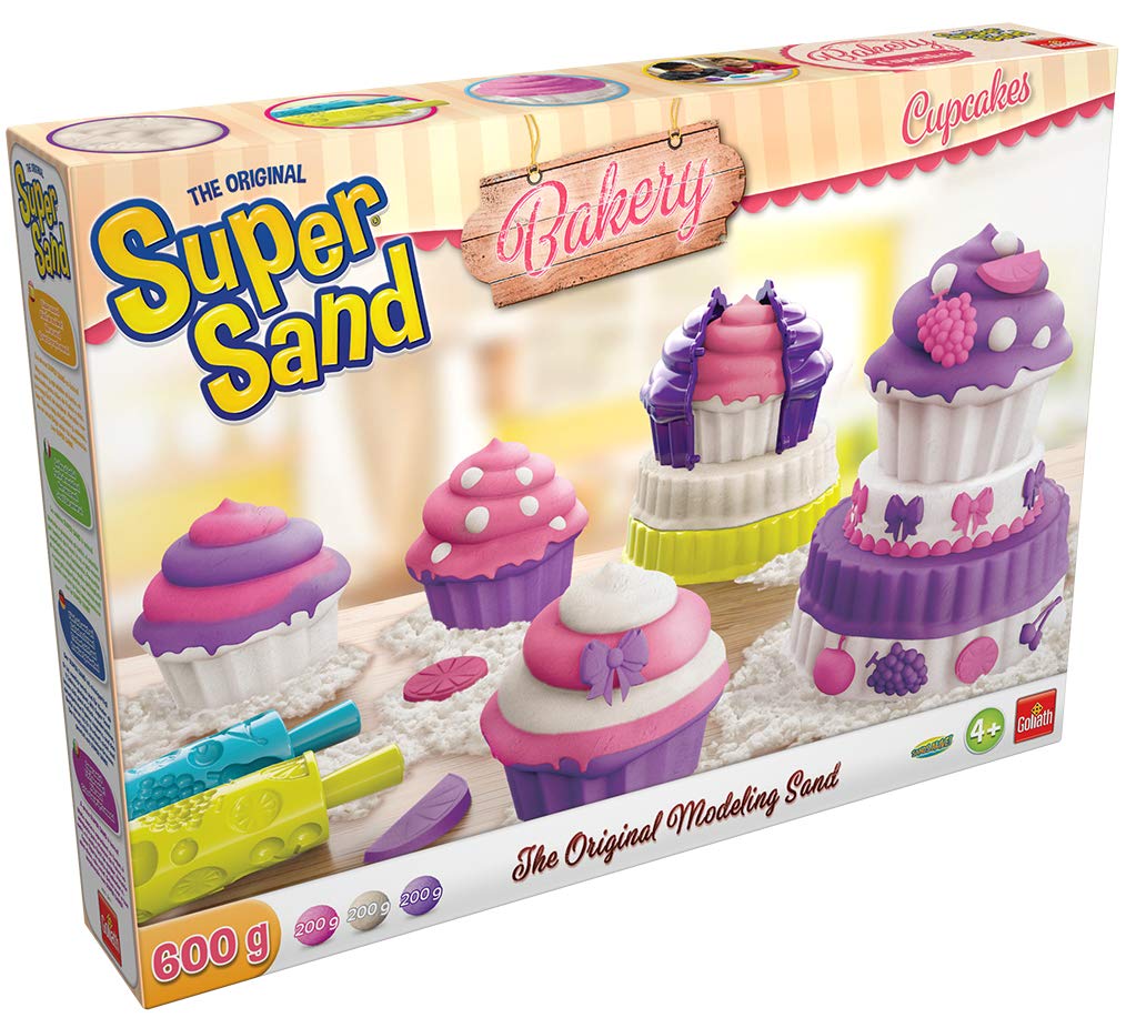 Goliath Toys 383341.006 Goliath Cupcakes magiczny Super Sand do piasku w pokoju dziecięcym, zalecany dla dzieci od 4 lat, biały