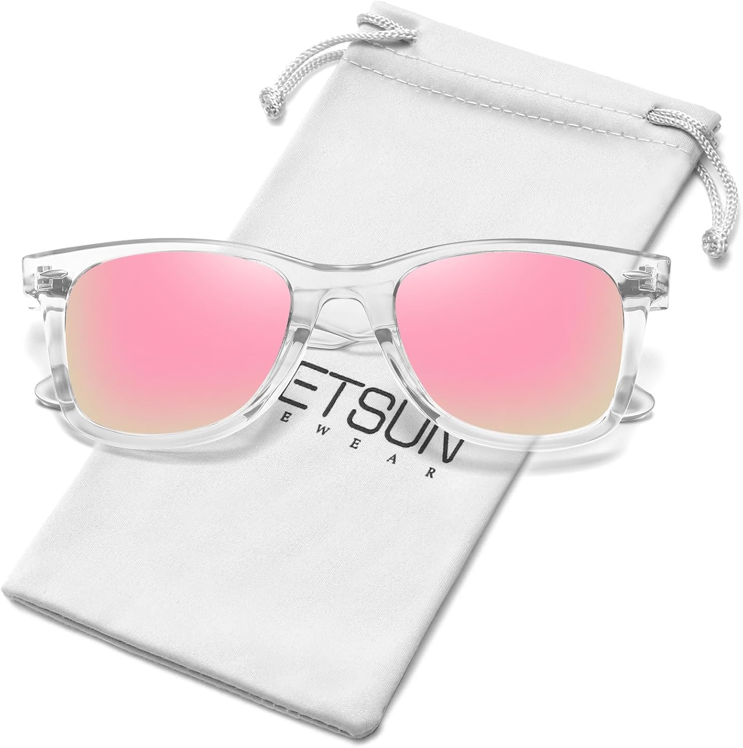 MEETSUN Polarized Sunglasses for Women, Classic Retro Square UV400 | Clear Vision and Glare Reduction for Driving, Travel, Sightseeing, Beach Vacations and Comfortable Everyday Outdoor Wear
