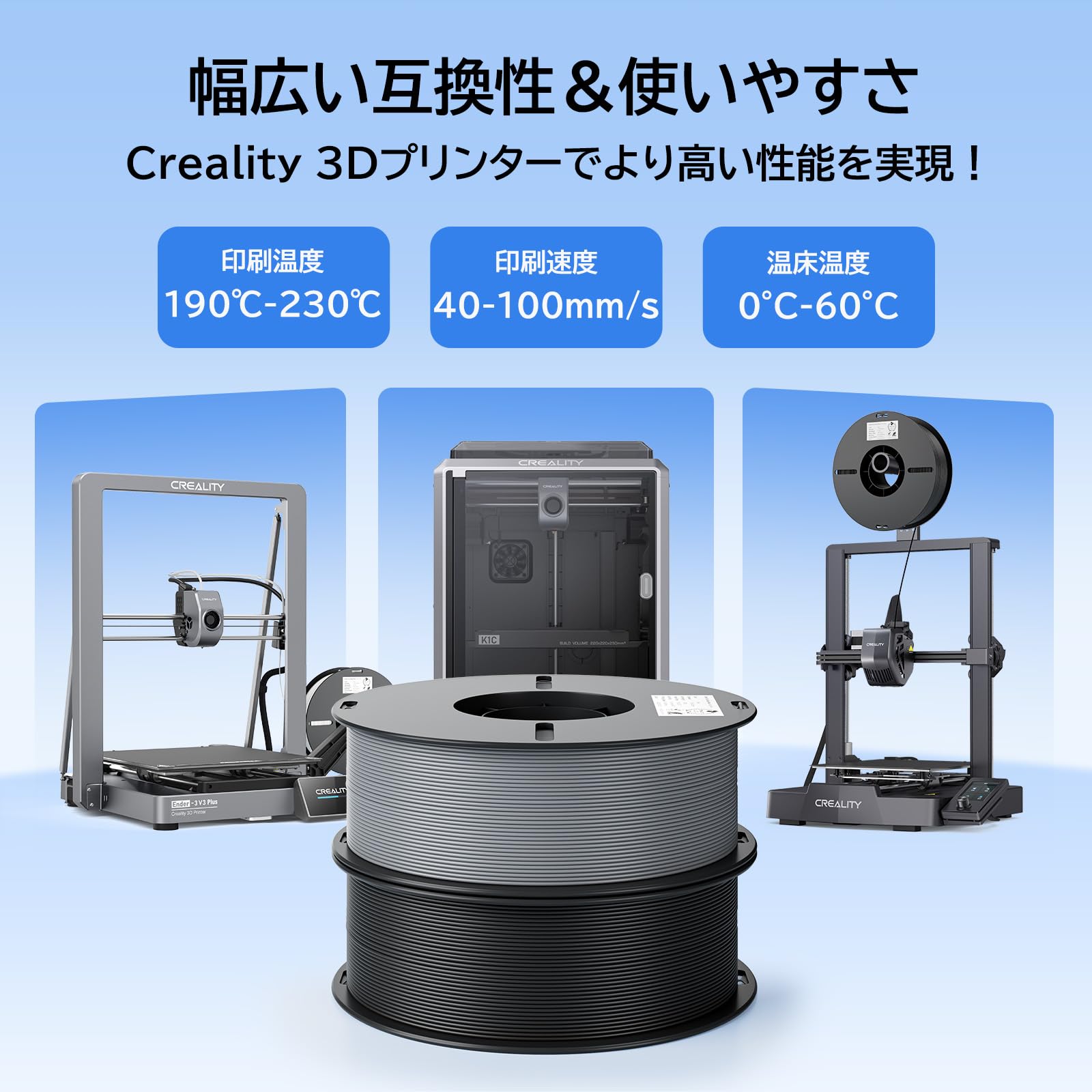 Amazon.co.jp: Creality Ender-PLA フィラメント 2パックセット 3d