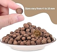 Vista 3 de Bolas de leca de 2.2 libras para plantas de interior, guijarros de arcilla expandida para plantas hidropónicas, mezcla para macetas de orquídeas