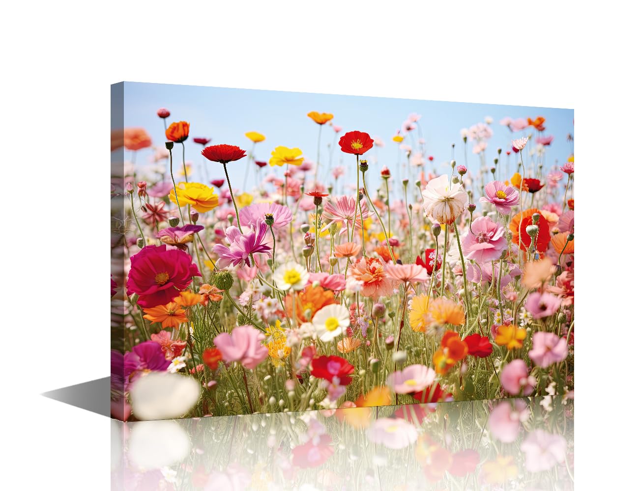 TISHIRON Art Work for Home Walls Wildflower Paintings Canvas Wall Art 5 Piece Wall Art Living Room Wall Decor Bedroom Wall Decor Family Wall Decor Stretched And Framed Ready to Hang, 30x45cm