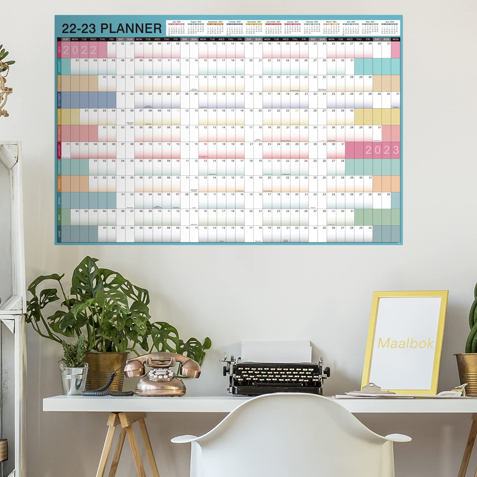 Buy Yearly Wall Calendar 20222023 Large Wall Calendar 20222023