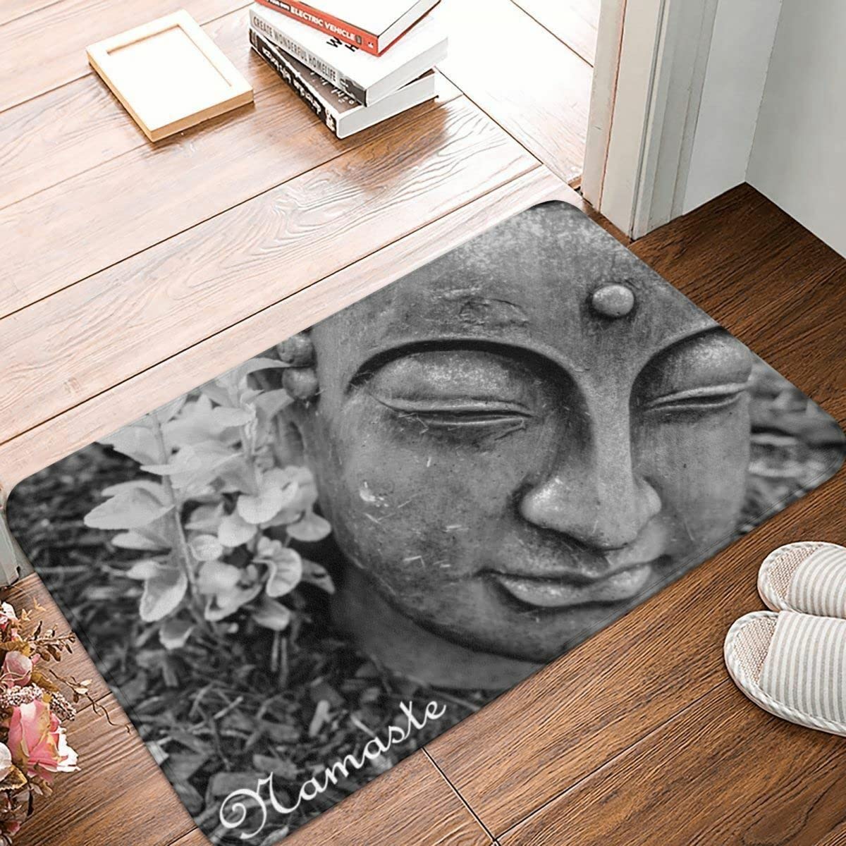 Doormat Flannel Carpet Mat Rug Polyester Anti-Slip Floor Decor Bath Bathroom Kitchen 30x18 Inch