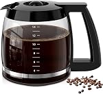 14-Cup Remplacement de la cafetière Cuisinart DCC-2200, DCC-2600, DCC-2800, DCC-3200, et DCC-3200P1, Carafe en verre de remplacement pour Cuisinart avec poignée robuste, BPA Gratuit, lave-vaisselle sans danger