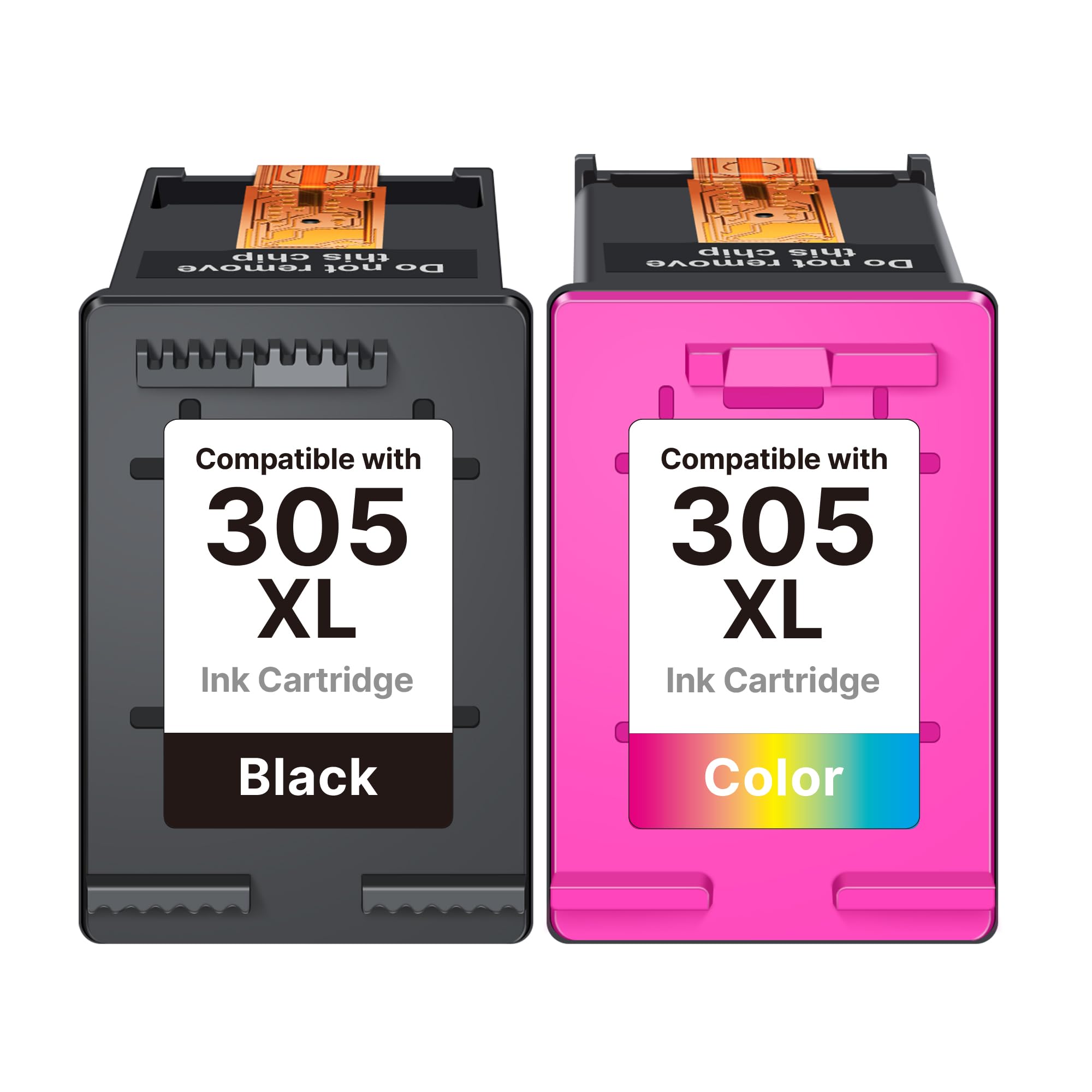 305 Patronen 305 XL 305XL Kompatibel für HP 305 Druckerpatronen Set für HP305 für HP Deskjet 4120e Druckerpatronen DeskJet 4220e 2720e 2700 2710 DeskJet Plus 4110 4120 Envy 6010 6020 (Schwarz, Farbe)