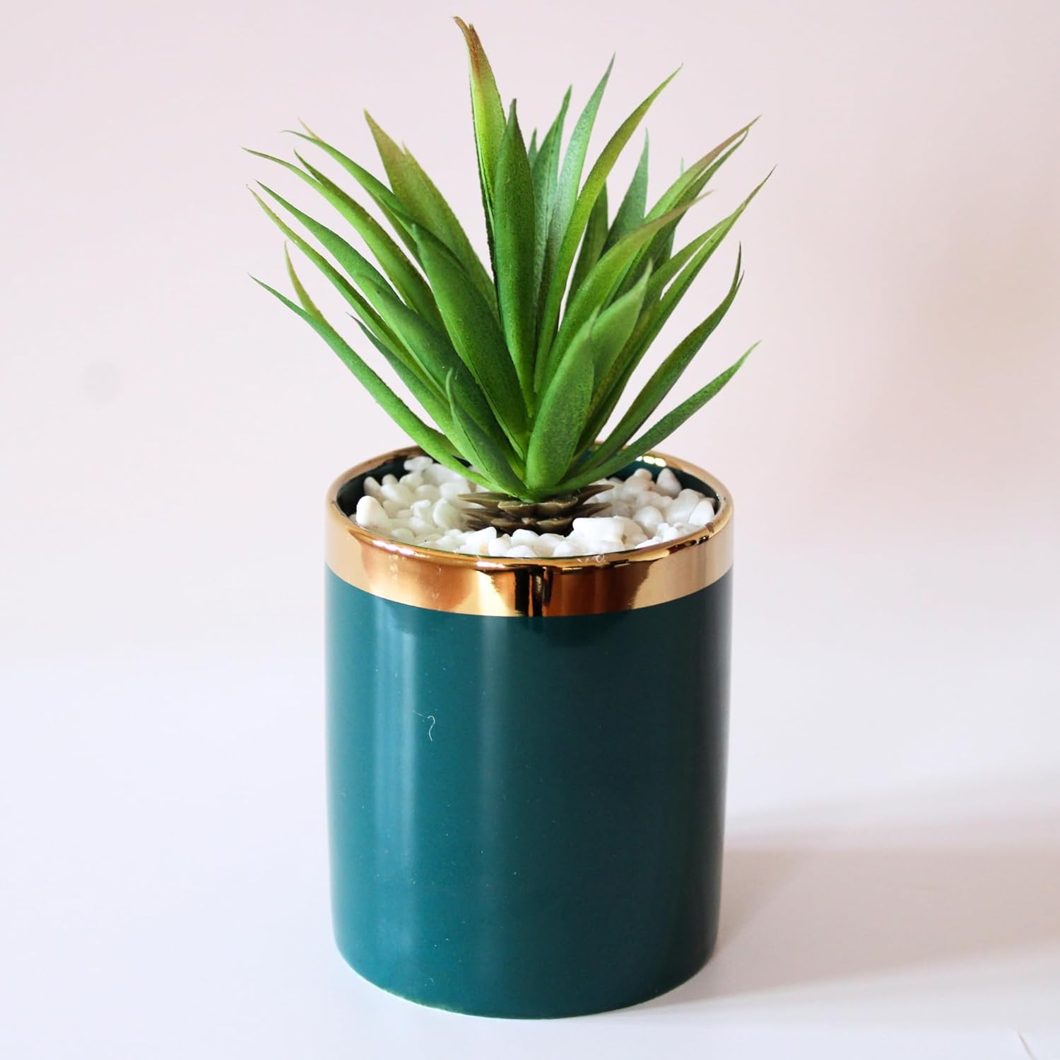 Buy Maven Living Artificial Succulent Plants with Glossy Pot