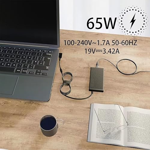 Miniatura 6 de Cargador de CA de 65 W 45 W compatible con Acer Aspire E1 E3 E5 E11 E14 E15 E17 ES1 F15 Acer Aspire 3 Aspire 5 Acer Aspire V3 V5 V7 VN7 V15 Aspire