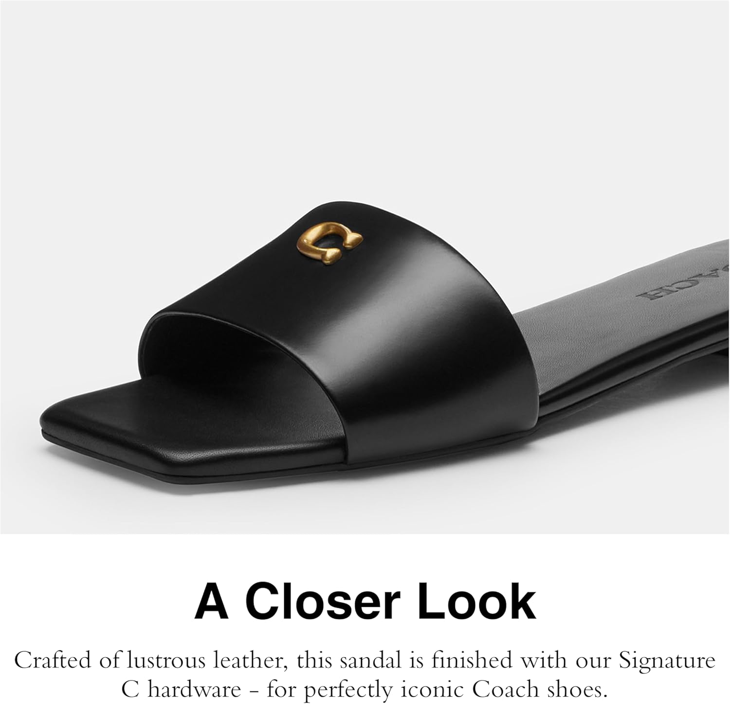 COACH womens Sculpted C Sandals - Image 4