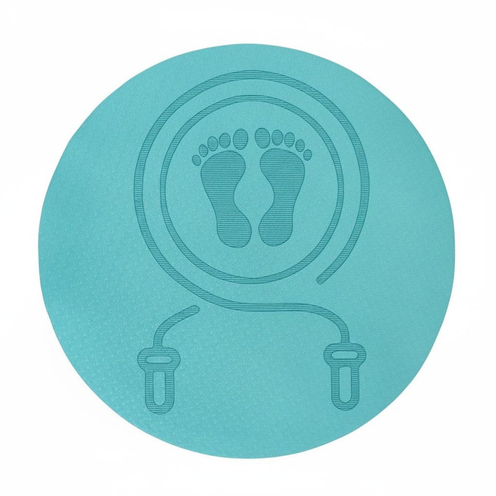 Soundproof Round Jump Rope Mat Non-Slip Circular Skipping For Indoor, Home Gym, Light Blue, 60X60X1Cm | Equipment Mats & Flooring Fitness Gear Running Yoga Sporting-image-45