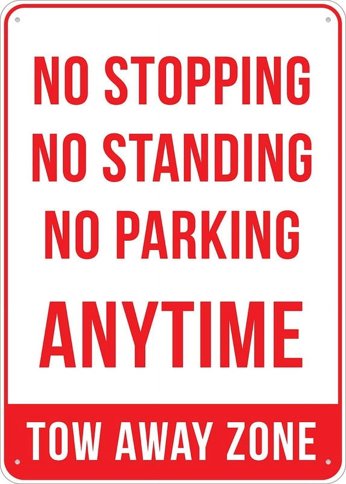 Tow Away Zone for Cafe Home Living Room Bedroom Kitchen Garden Garage Cafe Bar Pub Tin Sign 8x12 Inch
