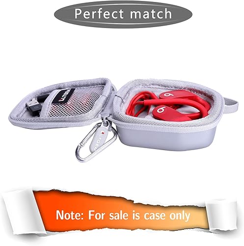 Miniatura 8 de LTGEM - Funda compatible con auriculares Powerbeats MWNV2LLA Powerbeats3 MRQ92 de alto rendimiento, color gris