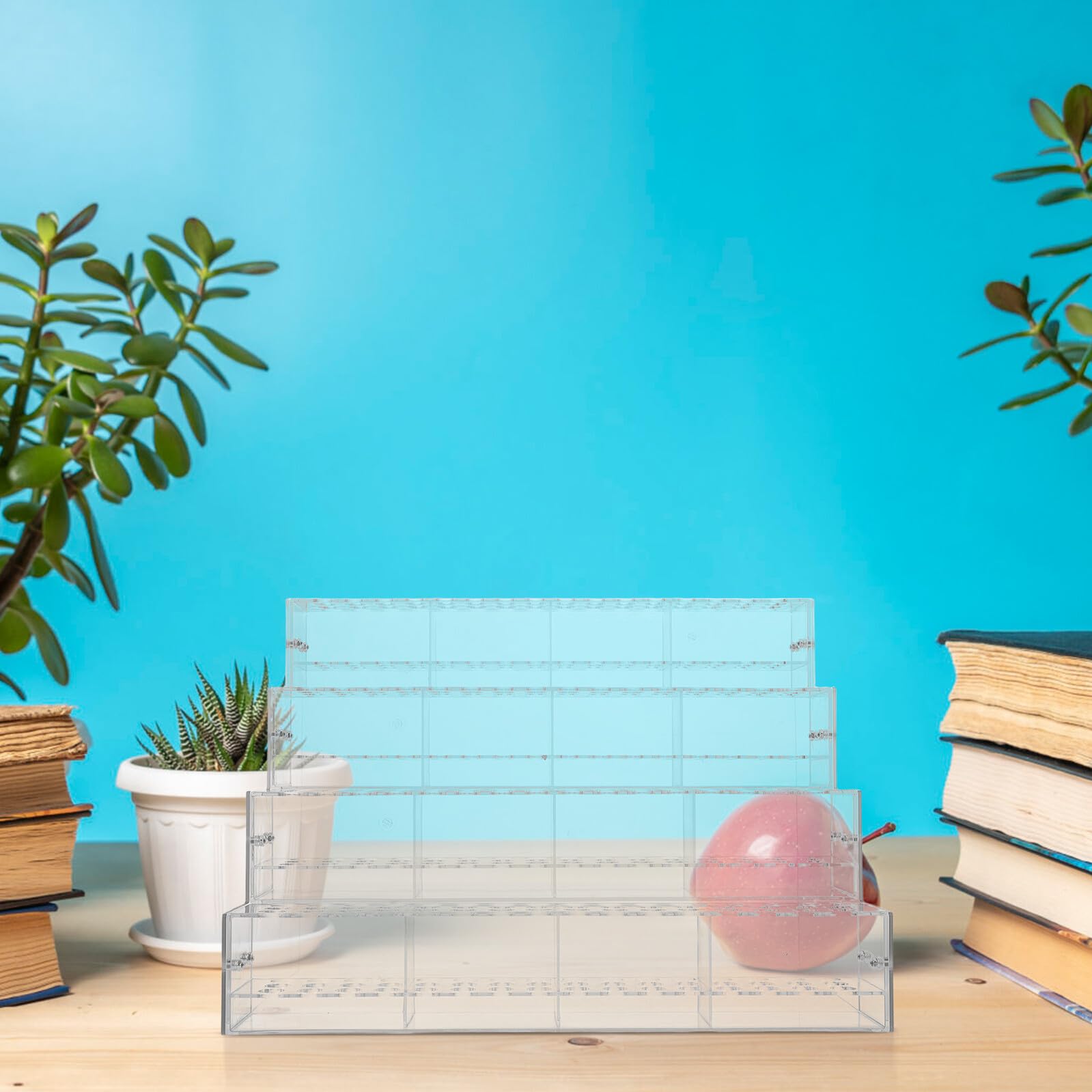 Porta Penne da Scrivania a 4 Livelli in Pet, Design Moderno e Versatile 192 Scomparti per Pennelli da Trucco e Penne, Adatto per Ufficio e Scuola