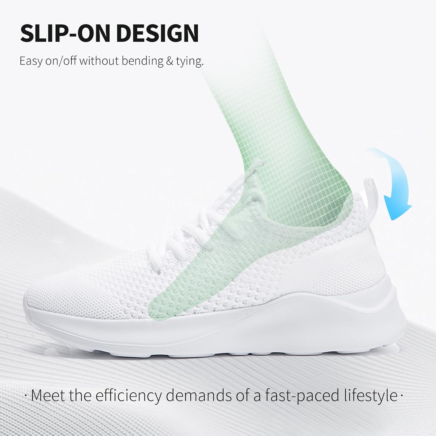 CDLHHM Womens Mens Running Shoes Slip On Tennis Sneakers Walking Workout Athletic Lightweight Non Slip Gym Sports Fashion Casual Shoes - Image 5