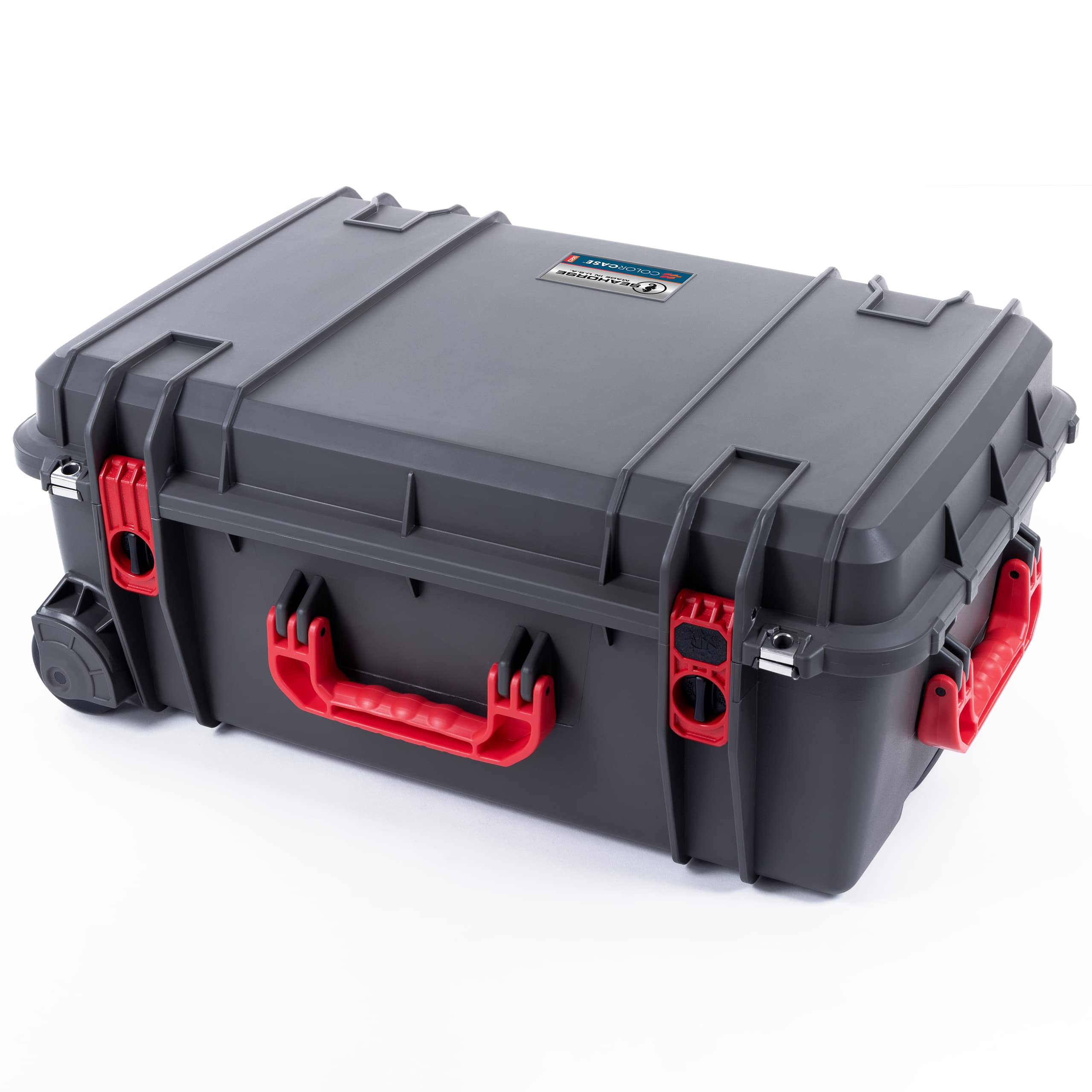 Seahorse Gunmetal & Red 920 case. Comes with foam.