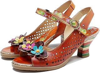 Women's Handmade Lambskin Retro Casual Sandals for Spring and Summer, Co...