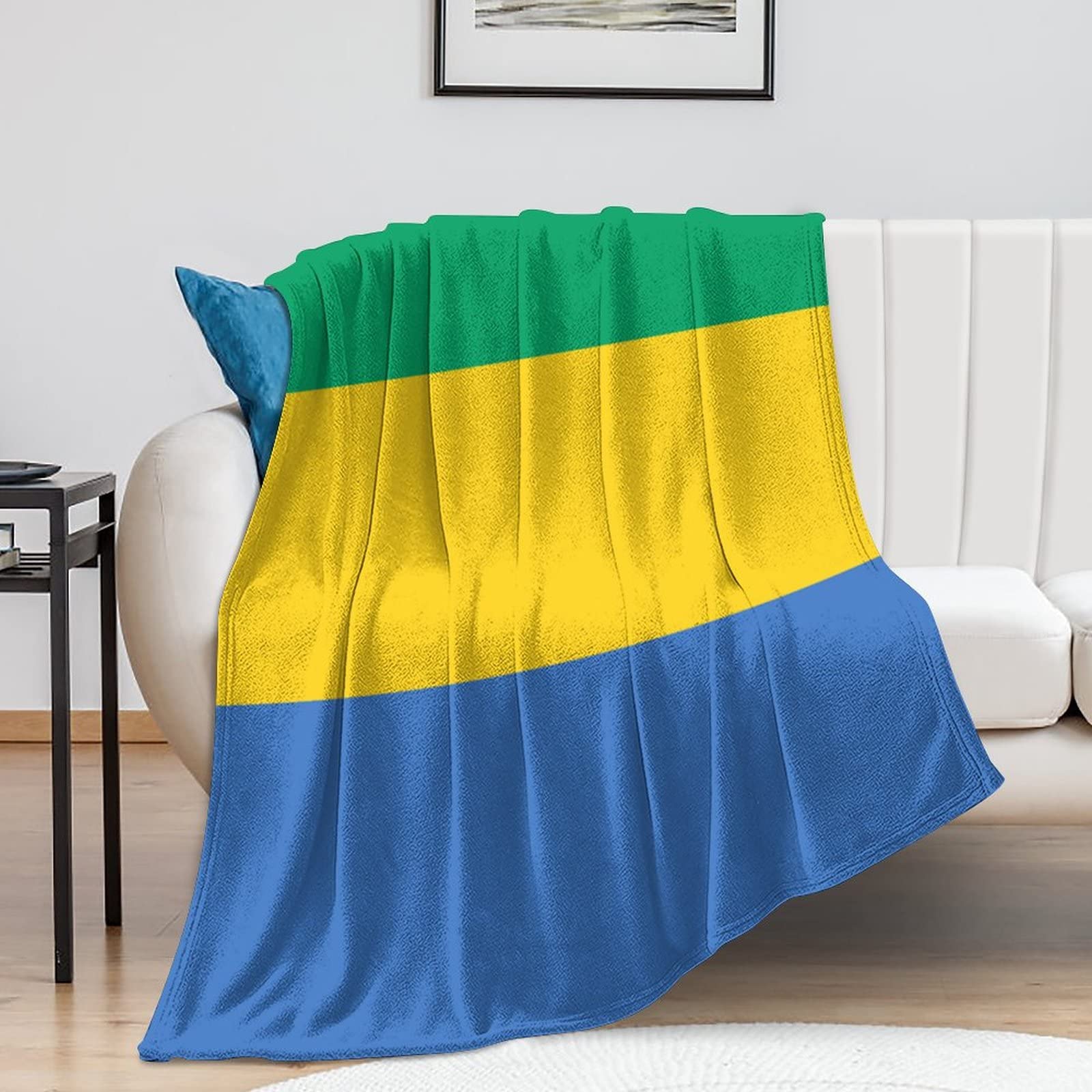 Couverture de lit en flanelle Gabon, cadeau idéal de pendaison crémaillère