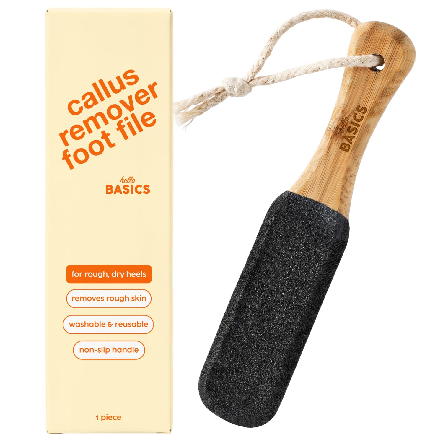 Pumice Foot File, Wet & Dry Use Callus Remover for Smooth Feet