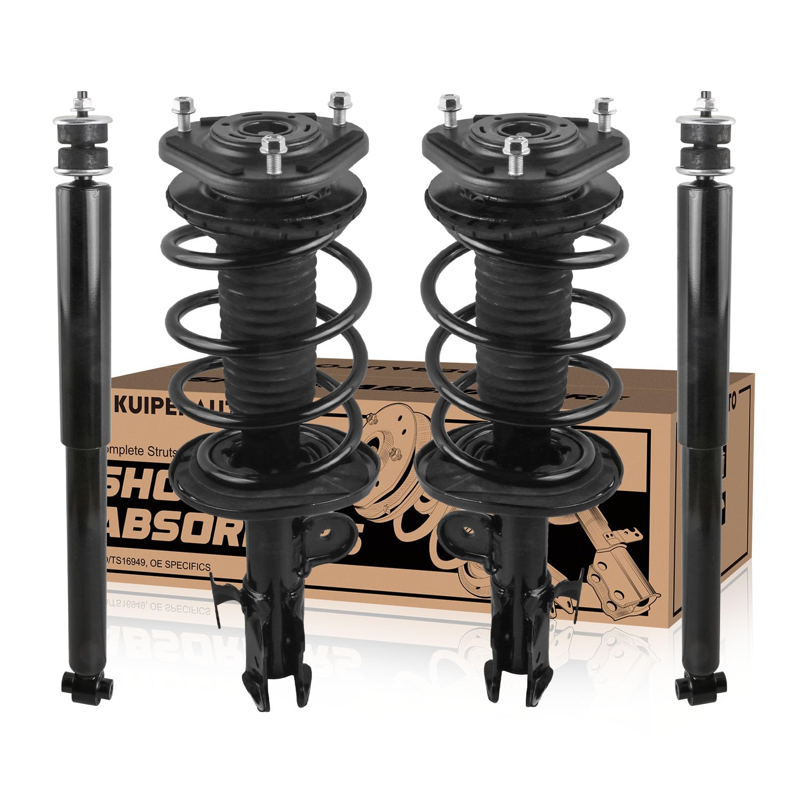 Front and Rear Complete Shock Strut Spring Assembly Compatible for 2008 2009 2010 2011 2012 2013 2014 2015 Scion XB FWD 2.4L 11421 11422 5687-image-3