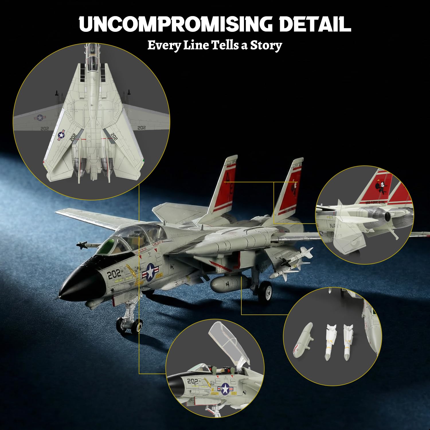 Amazon.co.jp: NUOTIE F-14A Tomcat 1/72 メタル飛行機モデルキット
