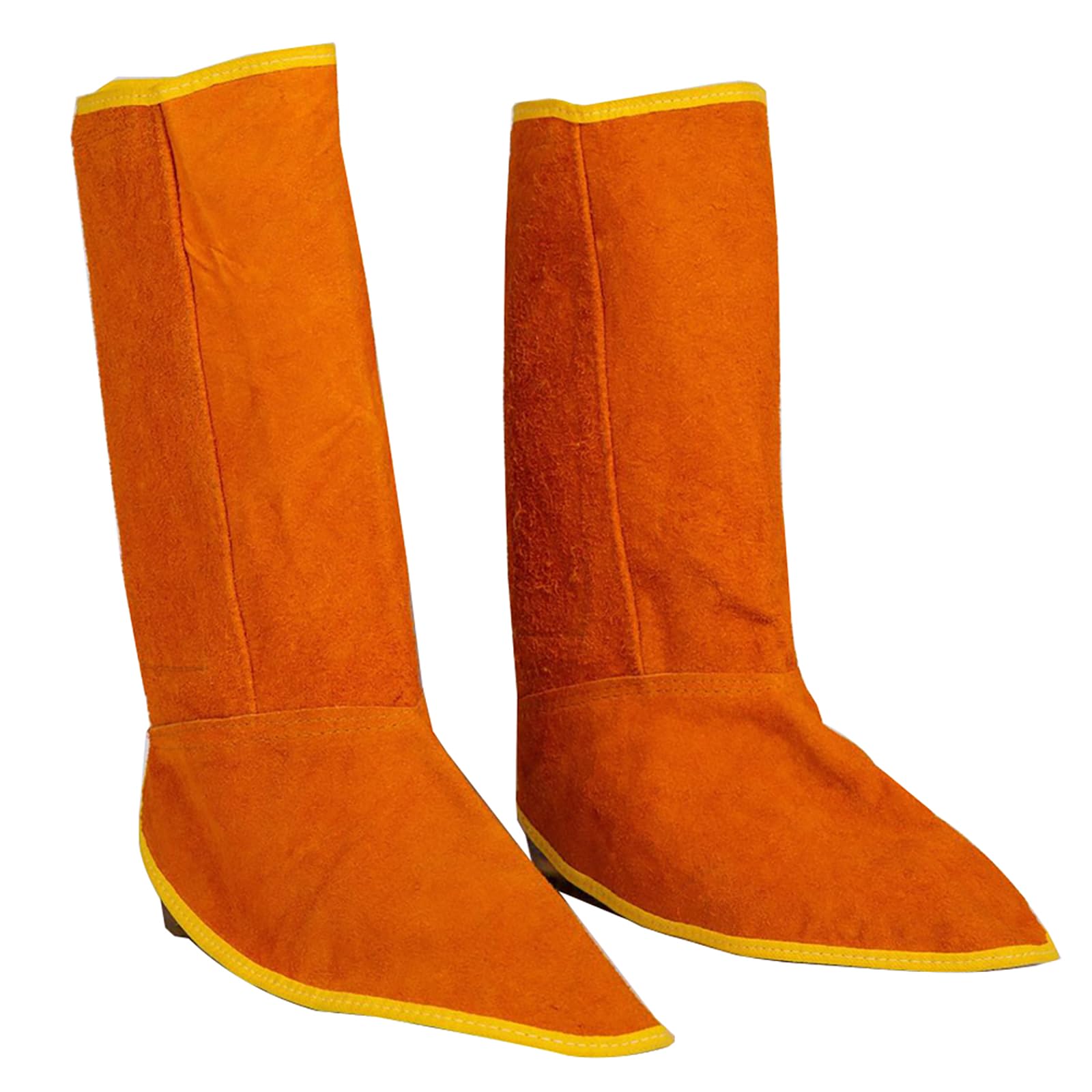 Cowhide Leather Welding Spats, 1 Pair Flame Resistant Shoe Covers, Welder Working Shoes Protector Gaiters