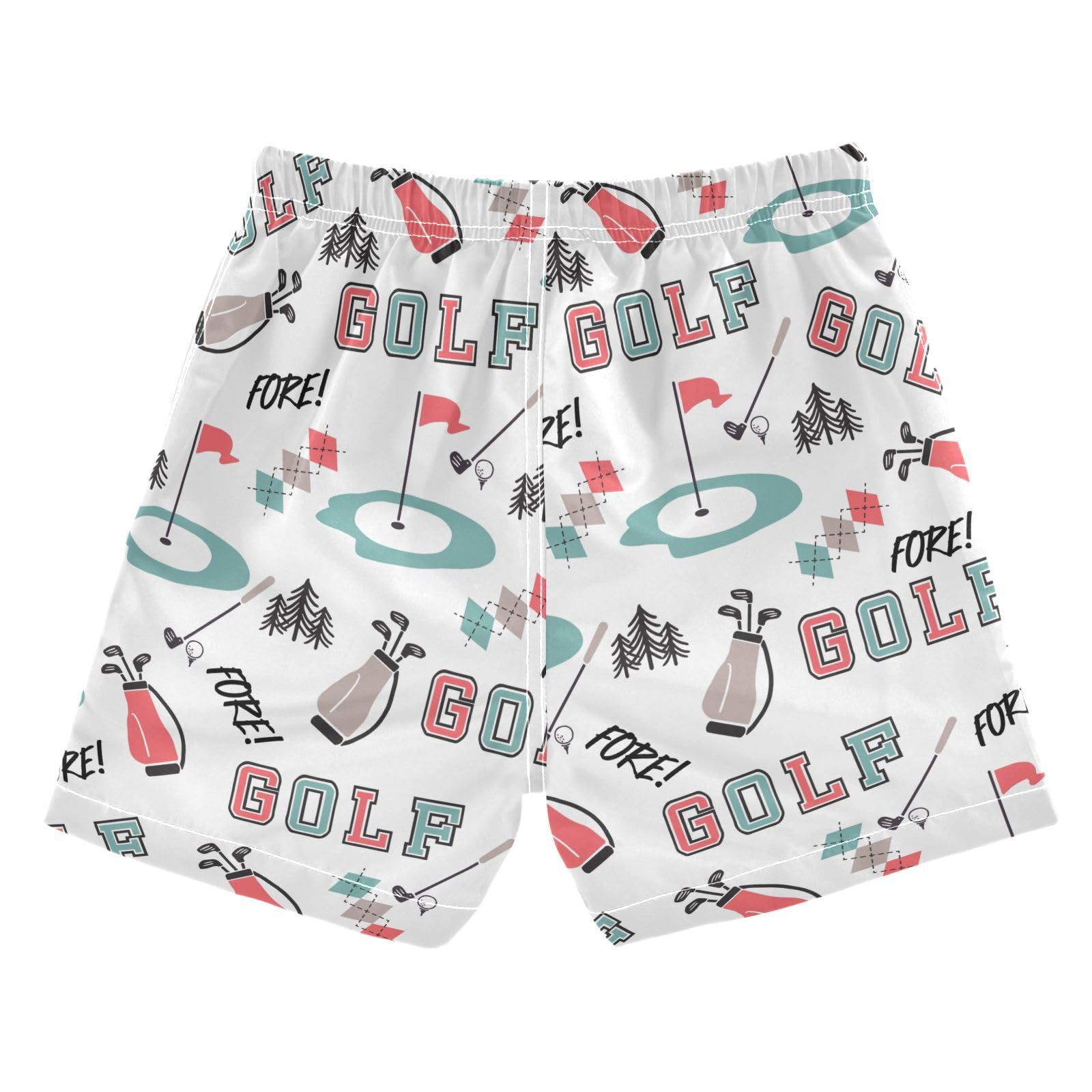 Gugusary Boys Board Shorts Golf Ball Surfing Quick Dry Boys Swim Shorts Toddlers Swim Trunks with Mesh Lining 7 Years