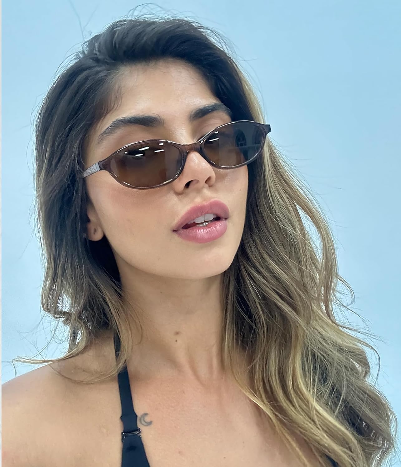 JOOX Retro Oval Sunglasses for Women Cat eye Sunnies Y2K Lightweight Narrow ShadesTrendy UV400 protection - Image 6