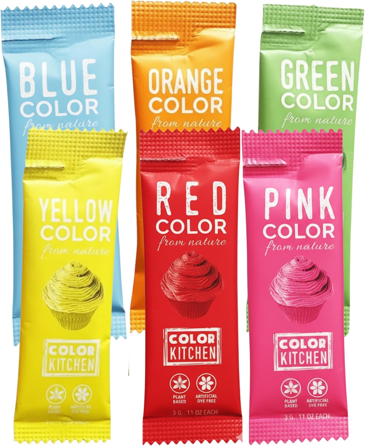 - Food Coloring Vibrant 6 Pack – Plant-based Colors, Artificial Dye-free, Gluten-free, Non-GMO, Kosher, Vegan, Colors for Frosting and Natural Healthy Baking, Soy free