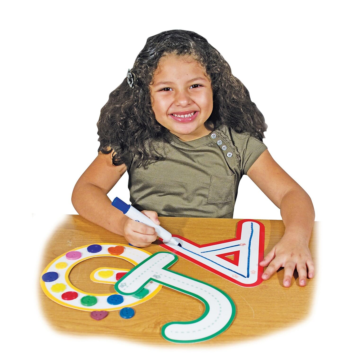 Roylco Follow Along Letters 26 Giant Dry-Erase Uppercase Alphabet Letters with Traceable Lines & Arrows for Handwriting Practice Early Literacy Classroom & Home Learning product thumbnail 3