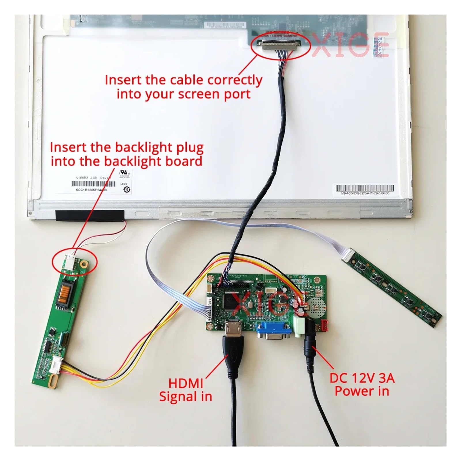 Fit LTD154EX0V LQ154K1LA1C TX39D30VC1GAA LQ154K1LB1B 1280 * 800 Custodia In Metallo + Scheda Controller 58C 1CCFL 30Pin LVDS Kit Monitor 15.4 "Accessori(LTD154EX0V and Case)