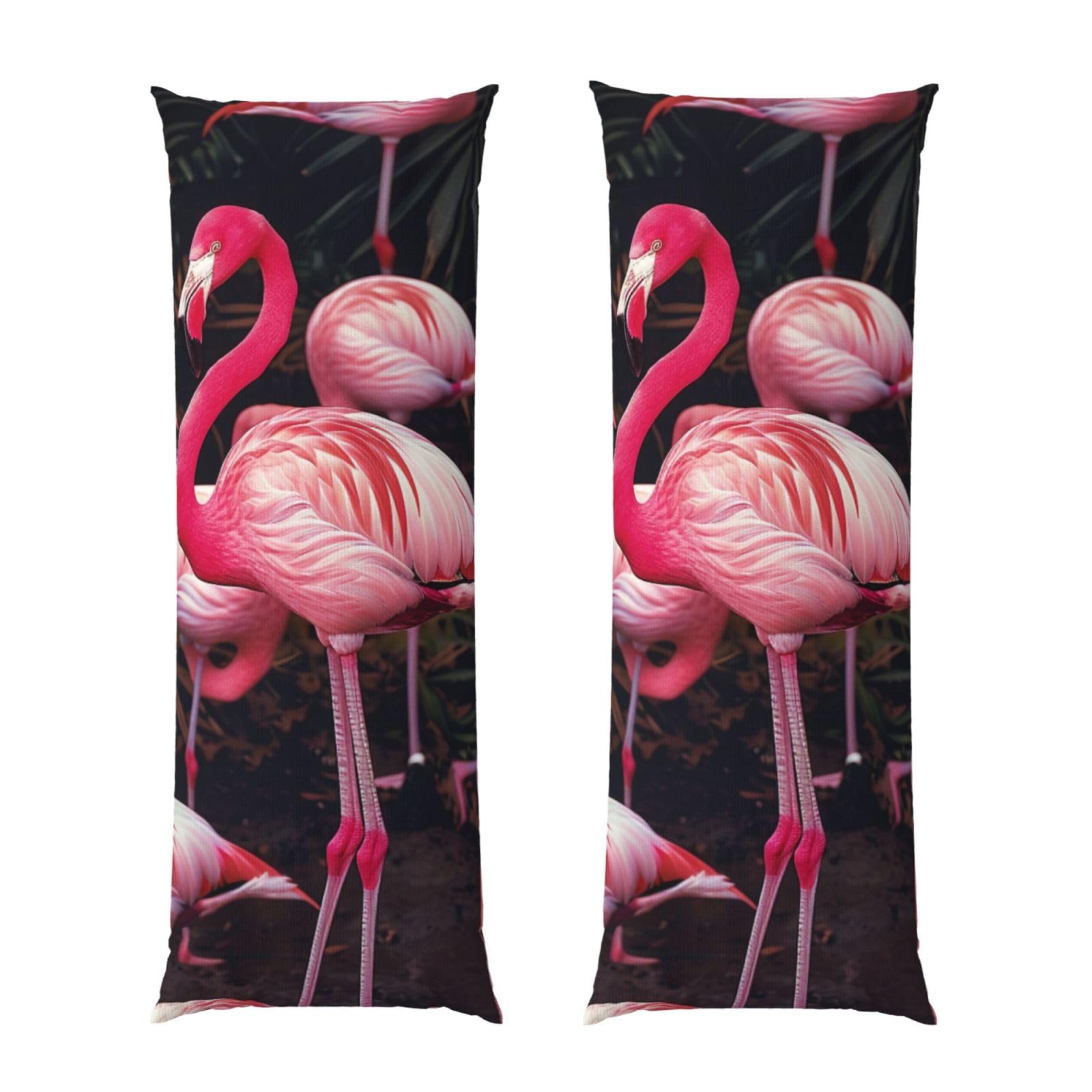Body Pillow Cover 20x54 Inch, Flamingo Print Long Lumbar Pillow Case with Zipper Long Body Pillowcase Decorative for Bed Sofa Bedroom