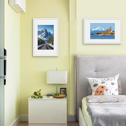 Miniatura 405 de Picrit - Juego de 12 portarretratos de 5 x 7 pulgadas para colgar en la pared o exhibir sobre una mesa, para fotos de 4 x 6 con paspartú o 5 x 7